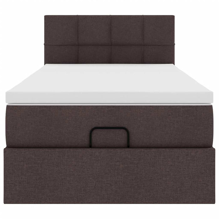 Pat otoman cu saltea țesătură maro închis 100x200 cm - WALTI WALTI