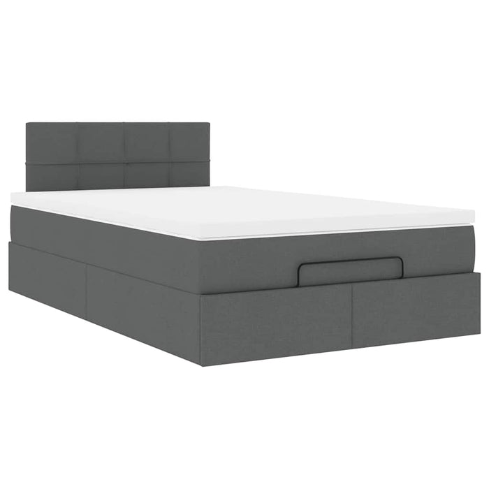 Pat otoman cu saltea țesătură gri închis 120x190 cm - WALTI WALTI