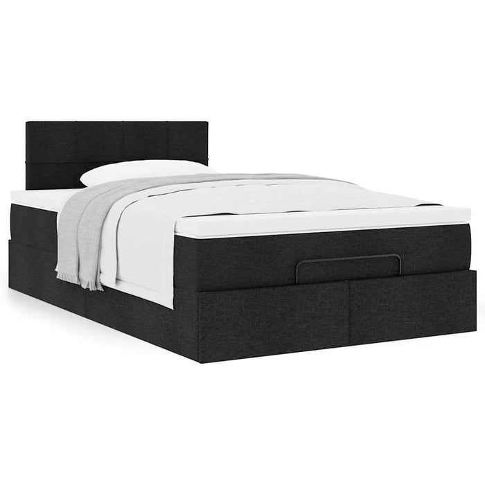 Pat otoman cu saltea negru 120x190 cm stofa - WALTI WALTI