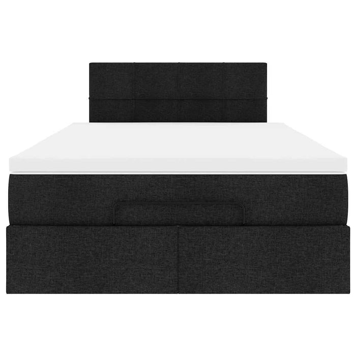 Pat otoman cu saltea negru 120x190 cm stofa - WALTI WALTI