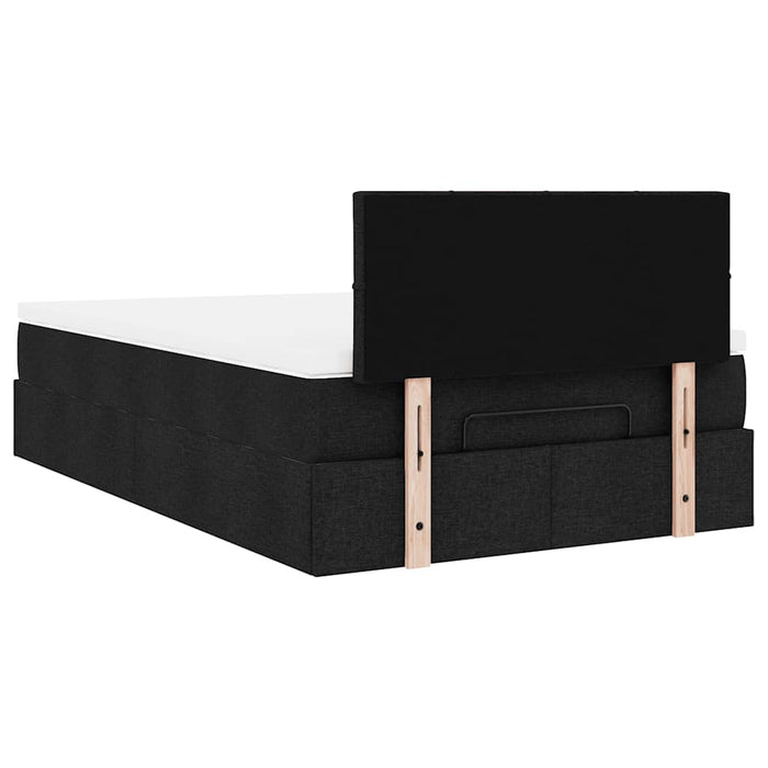 Pat otoman cu saltea negru 120x190 cm stofa - WALTI WALTI