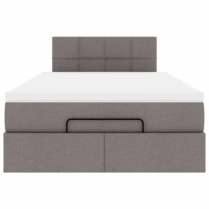 Cadru de pat otoman cu saltea Taupe 120x190 cm Material - WALTI WALTI