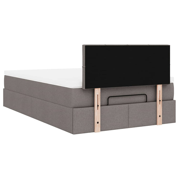 Cadru de pat otoman cu saltea Taupe 120x190 cm Material - WALTI WALTI