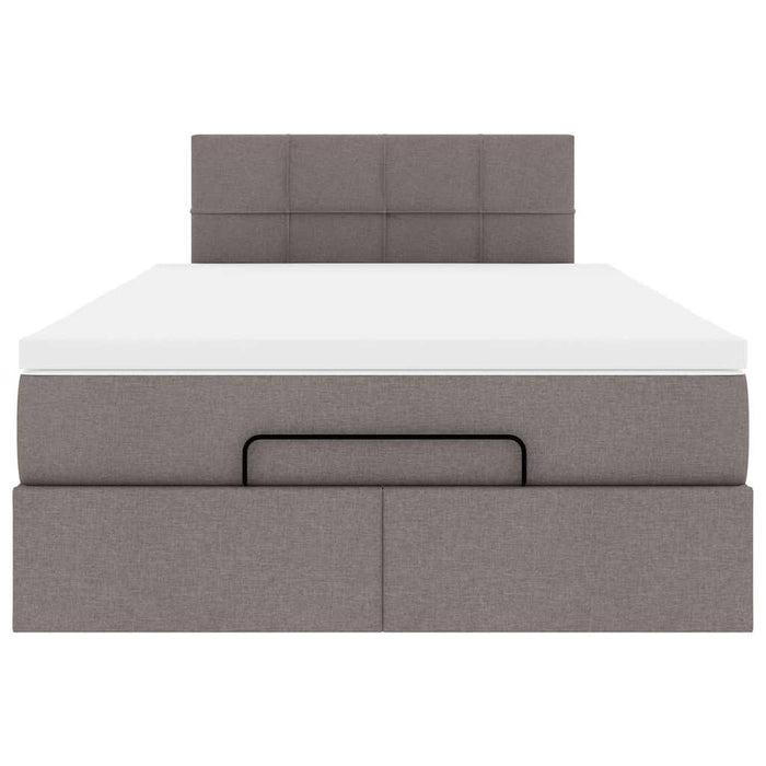 Cadru de pat otoman cu saltea Taupe 120x200cm Material - WALTI WALTI