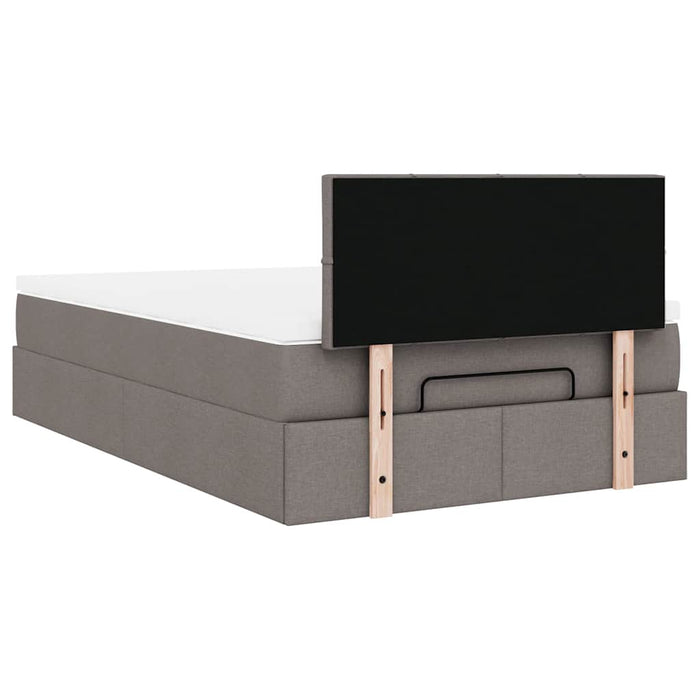 Cadru de pat otoman cu saltea Taupe 120x200cm Material - WALTI WALTI