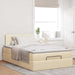 Cadru de pat otoman cu saltea crem 120x200cm stofa - WALTI WALTI