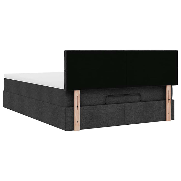 Pat otoman cu saltea negru 140x190 cm stofa - WALTI WALTI
