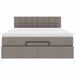 Pat otoman cu saltea Taupe 140x190 cm Stofa - WALTI WALTI