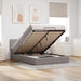 Pat otoman cu saltea Taupe 140x190 cm Stofa - WALTI WALTI