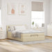 Pat otoman cu saltea crem 140x190 cm stofa - WALTI WALTI