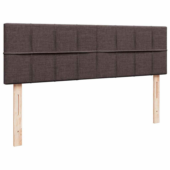 Cadru de pat otoman cu saltea țesătură maro închis 140x200 cm WALTI