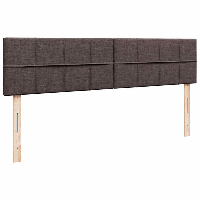 Cadru de pat otoman cu saltea țesătură maro închis 160x200cm WALTI