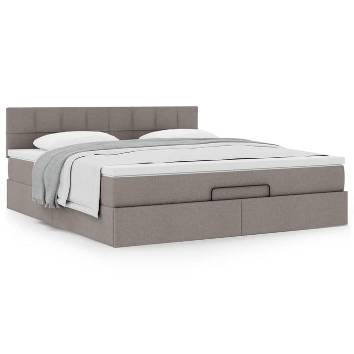 Cadru de pat otoman cu saltea Taupe 180x200cm Material - WALTI WALTI
