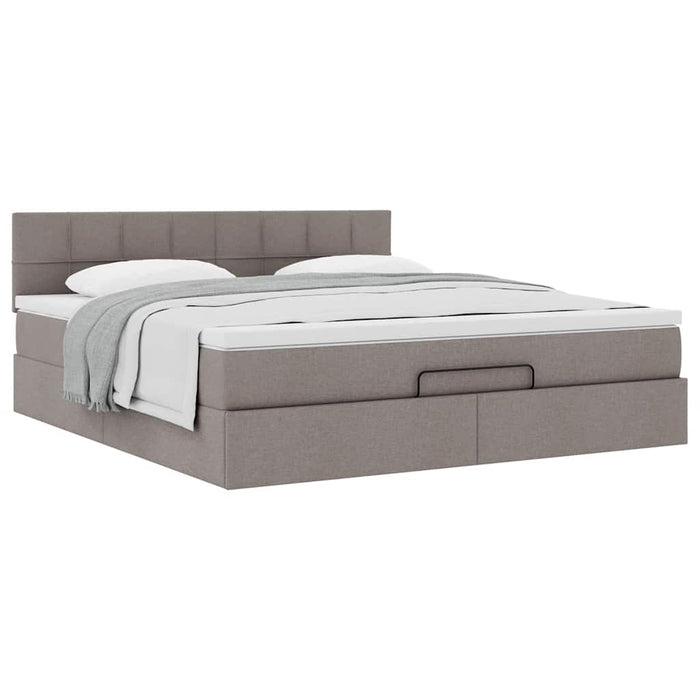 Cadru de pat otoman cu saltea Taupe 180x200cm Material - WALTI WALTI