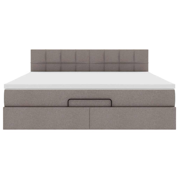 Cadru de pat otoman cu saltea Taupe 180x200cm Material - WALTI WALTI