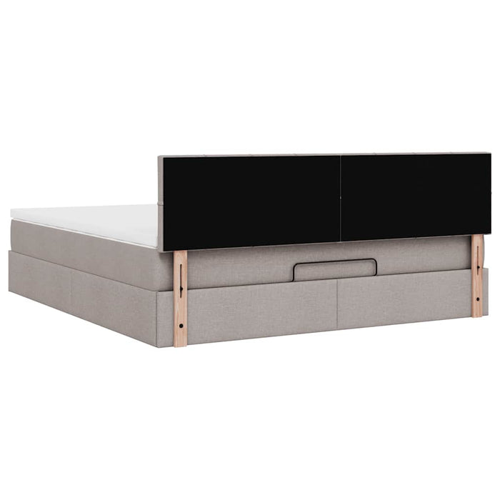 Cadru de pat otoman cu saltea Taupe 180x200cm Material - WALTI WALTI