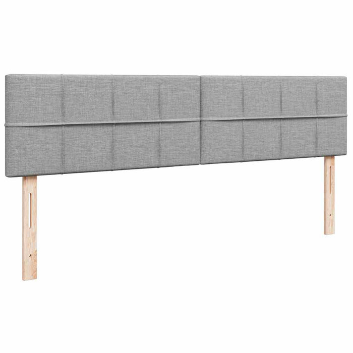 Cadru de pat otoman cu saltea țesătură gri deschis 200x200 cm - WALTI WALTI