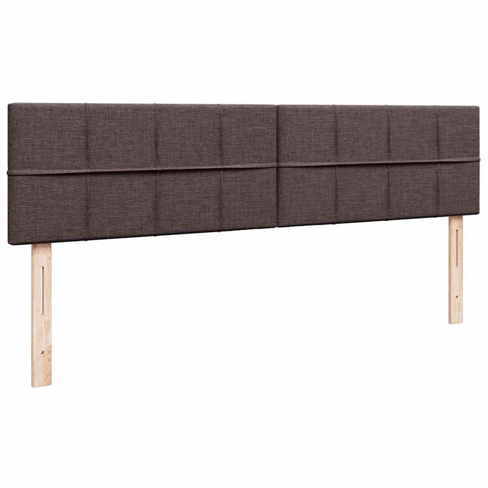 Cadru de pat otoman cu saltea țesătură maro închis 200x200 cm WALTI