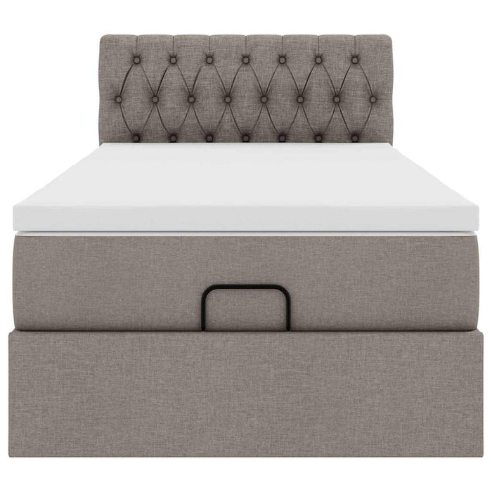 Cadru de pat otoman cu saltea Taupe 90x190cm Material - WALTI WALTI