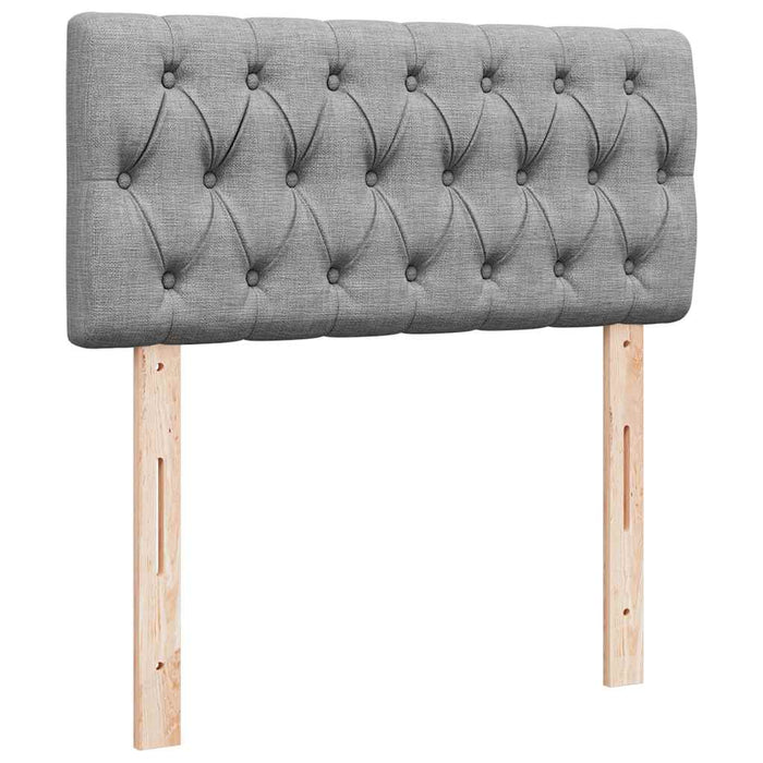Pat otoman cu saltea țesătură gri deschis 90x200 cm - WALTI WALTI