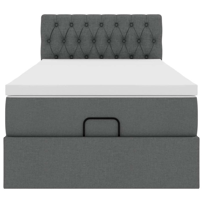 Pat otoman cu saltea țesătură gri închis 90x200 cm - WALTI WALTI