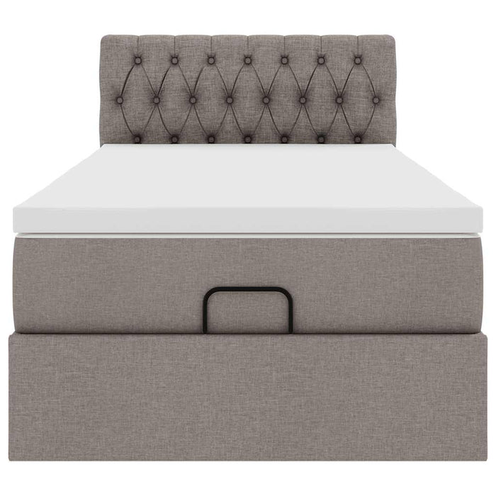 Pat otoman cu saltea Taupe 90x200 cm Stofa - WALTI WALTI