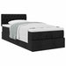 Pat otoman cu saltea negru 100x200 cm stofa - WALTI WALTI