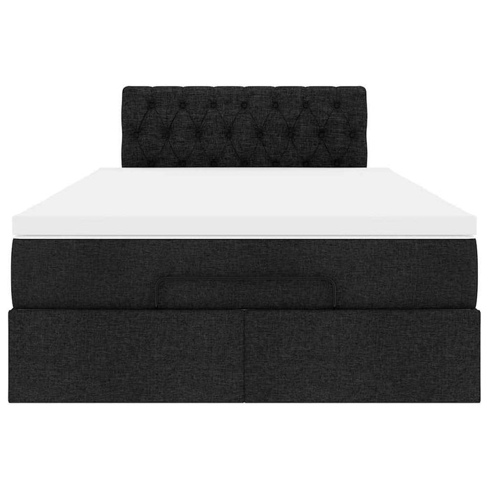 Pat otoman cu saltea negru 120x190 cm stofa - WALTI WALTI