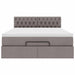 Pat otoman cu saltea Taupe 140x190 cm Stofa - WALTI WALTI