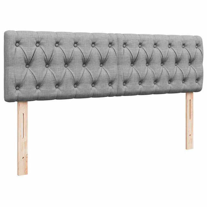 Cadru pat otoman cu saltea țesătură gri deschis 140x200cm - WALTI WALTI