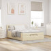 Pat otoman cu saltea crem 140x200 cm stofa - WALTI WALTI