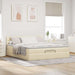 Cadru de pat otoman cu saltea crem 160x200cm stofa - WALTI WALTI