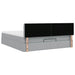 Cadru pat otoman cu saltea țesătură gri deschis 180x200cm - WALTI WALTI