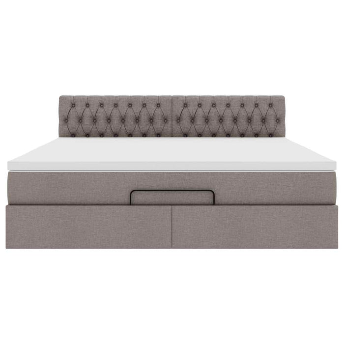 Cadru de pat otoman cu saltea Taupe 180x200cm Material - WALTI WALTI