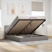 Cadru de pat otoman cu saltea Taupe 180x200cm Material - WALTI WALTI