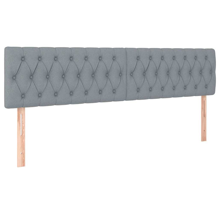 Cadru de pat otoman cu saltea țesătură gri deschis 200x200 cm - WALTI WALTI