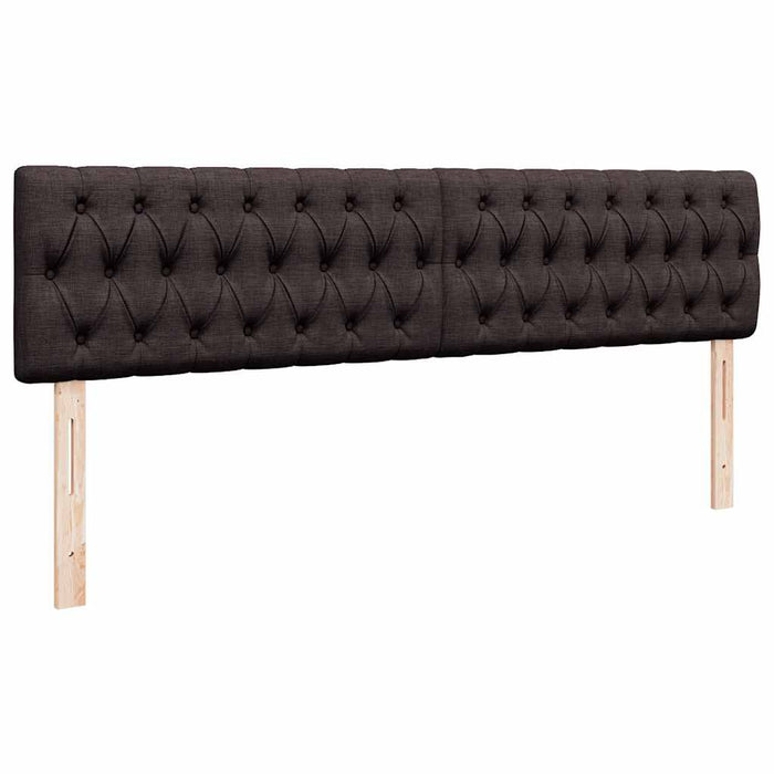Cadru de pat otoman cu saltea țesătură maro închis 200x200 cm WALTI