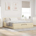 Cadru de pat otoman cu saltea crem 200x200 cm stofa - WALTI WALTI
