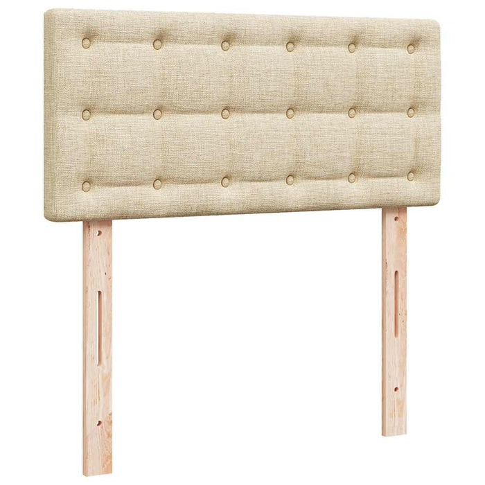 Cadru de pat otoman cu saltea crem 80x200cm stofa - WALTI WALTI