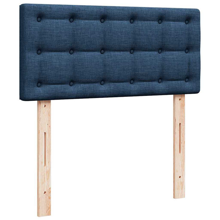 Cadru de pat otoman cu saltea țesătură albastră 80x200cm WALTI