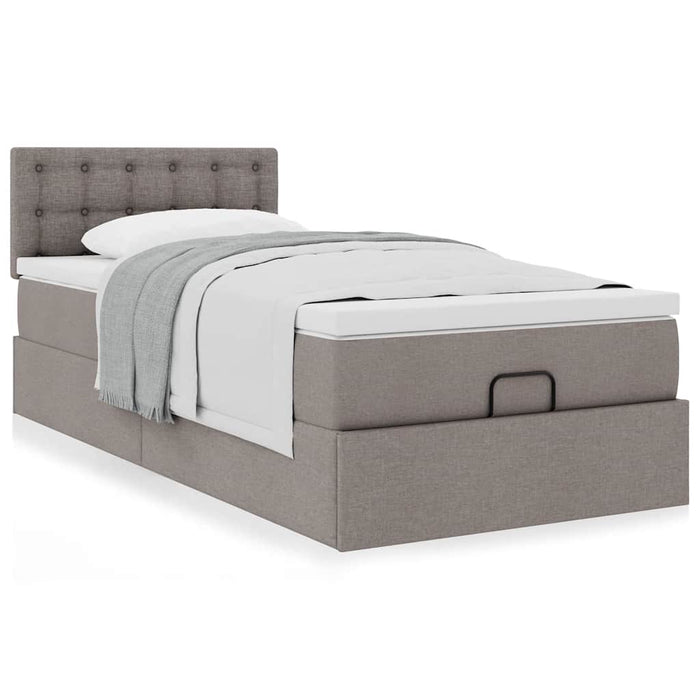 Cadru de pat otoman cu saltea Taupe 90x190cm Material - WALTI WALTI