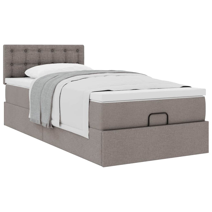 Cadru de pat otoman cu saltea Taupe 90x190cm Material - WALTI WALTI