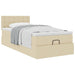 Cadru de pat otoman cu saltea crem 90x190cm stofa - WALTI WALTI