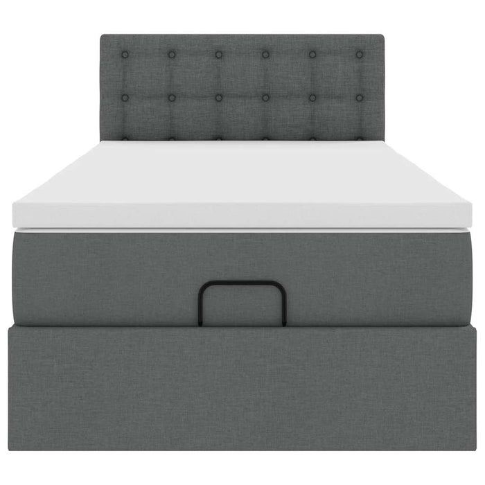Pat otoman cu saltea țesătură gri închis 90x200 cm - WALTI WALTI
