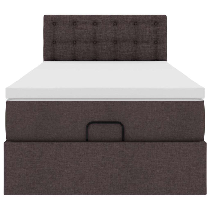 Pat otoman cu saltea țesătură maro închis 90x200 cm - WALTI WALTI