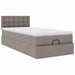 Pat otoman cu saltea Taupe 90x200 cm Stofa - WALTI WALTI