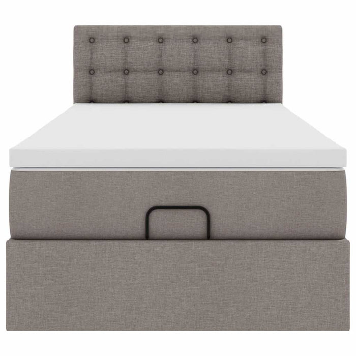 Pat otoman cu saltea Taupe 90x200 cm Stofa - WALTI WALTI