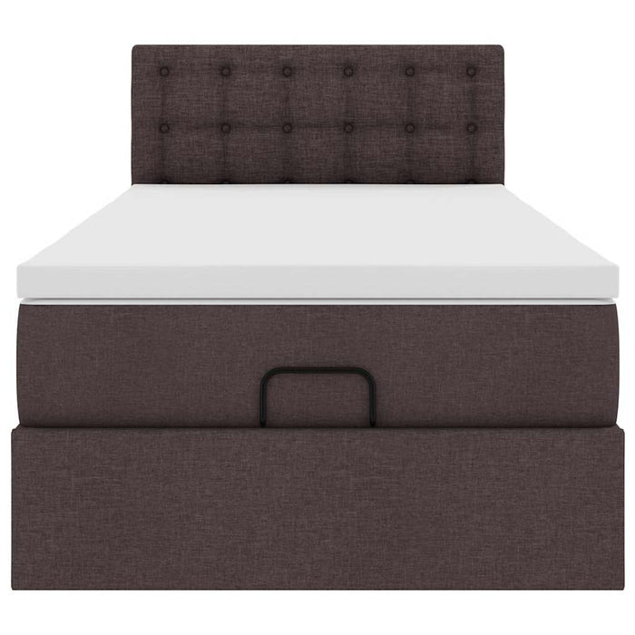 Pat otoman cu saltea țesătură maro închis 100x200 cm - WALTI WALTI