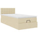 Pat otoman cu saltea crem 100x200 cm stofa - WALTI WALTI