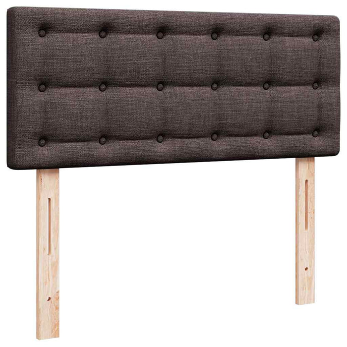 Cadru de pat otoman cu saltea țesătură maro închis 120x190 cm - WALTI WALTI